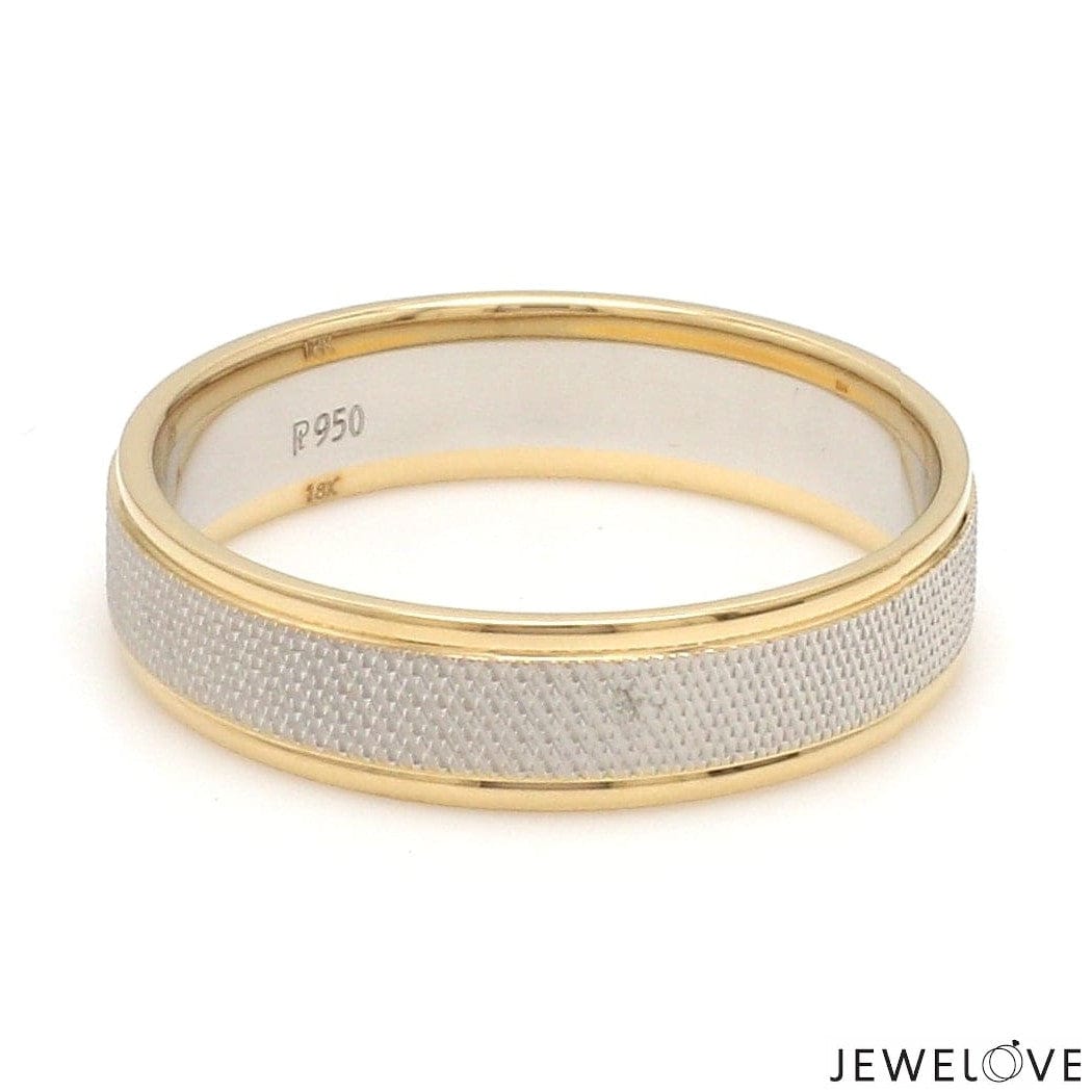 Jewelove™ Rings Designer Unisex Platinum & Yellow Gold Couple Rings JL PT 1121-A