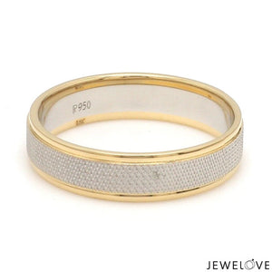 Jewelove™ Rings Designer Unisex Platinum & Yellow Gold Couple Rings JL PT 1121-A