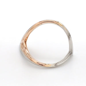 Jewelove™ Rings Women's Band only Designer V -shape Platinum & Rose Gold Cocktail Ring for Women JL PT 967