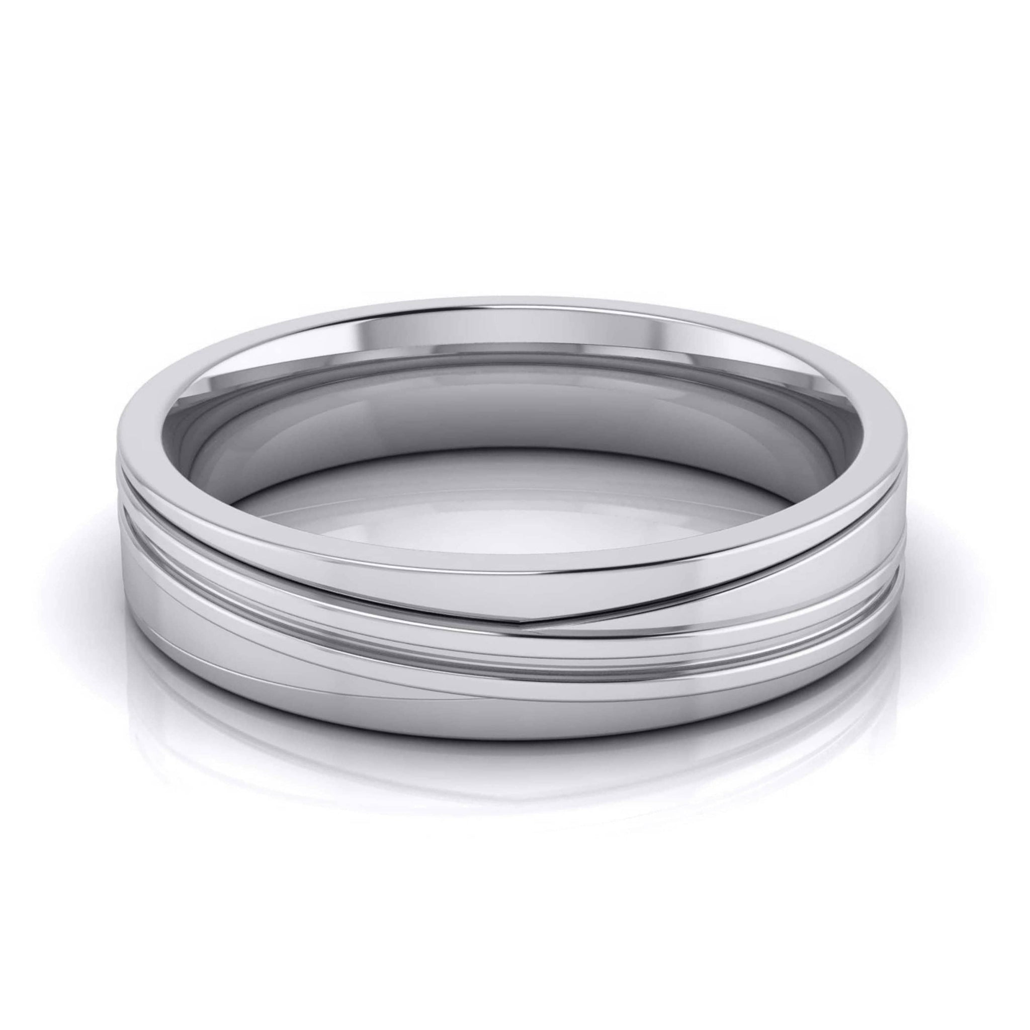 Jewelove™ Rings Diamond Platinum Love Bands JL PT R-8043