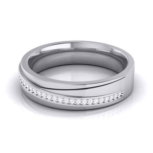 Jewelove™ Rings Diamond Platinum Love Bands JL PT R-8043