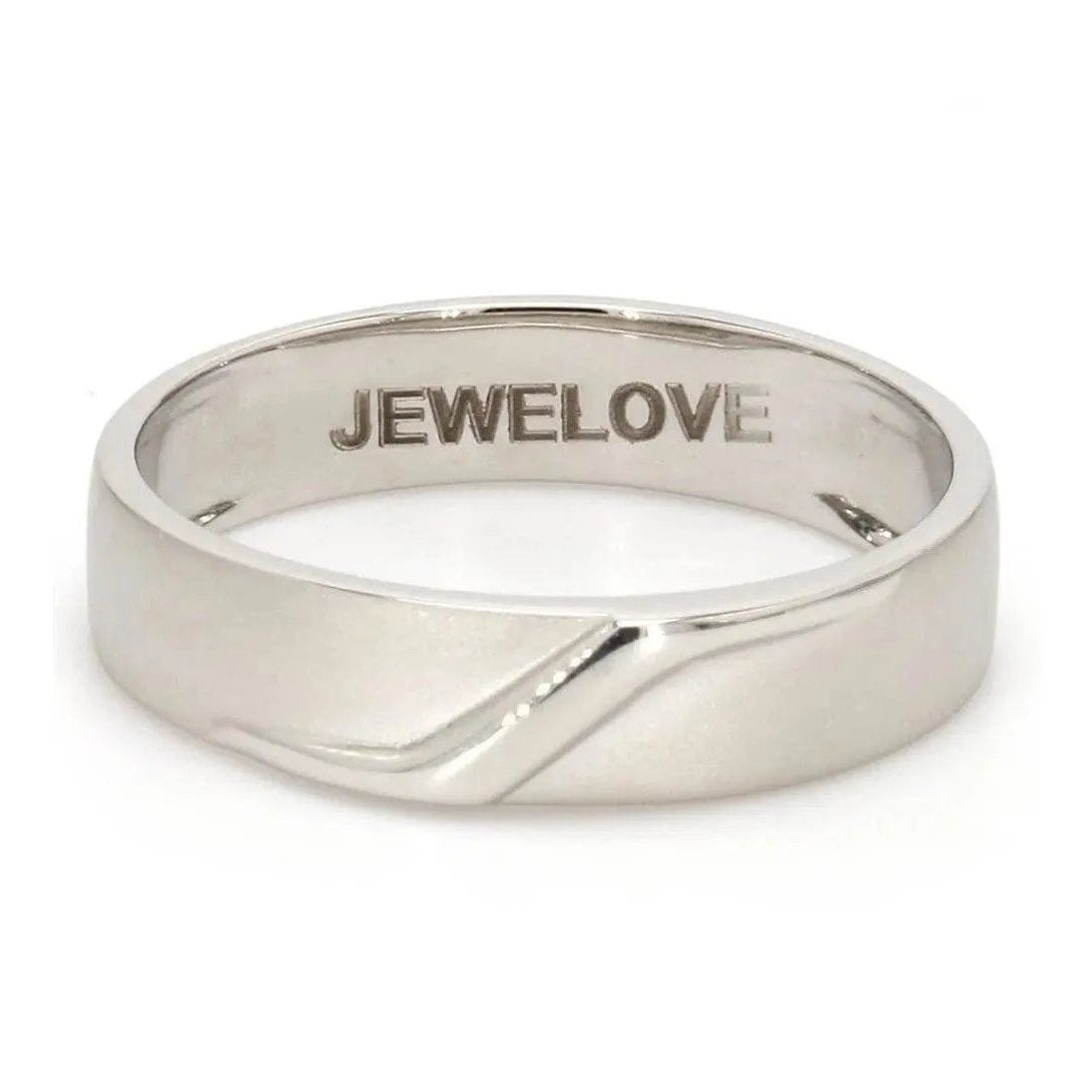 Jewelove™ Rings Men's Band only / SI IJ Elegant Platinum Couple Rings JL PT 453