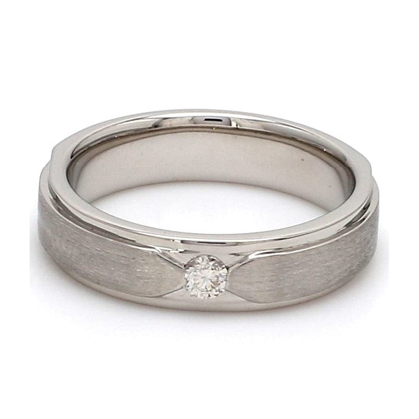 Jewelove™ Rings Elegant Platinum Love Bands with Matte Finish JL PT 529