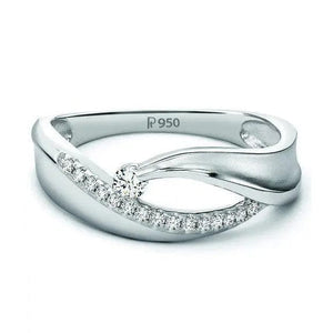 Jewelove™ Rings Elegant Platinum Ring with Diamonds by Jewelove JL PT 508