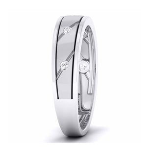 Jewelove™ Rings Elegant Platinum Wedding Band for Men  JL PT 5875