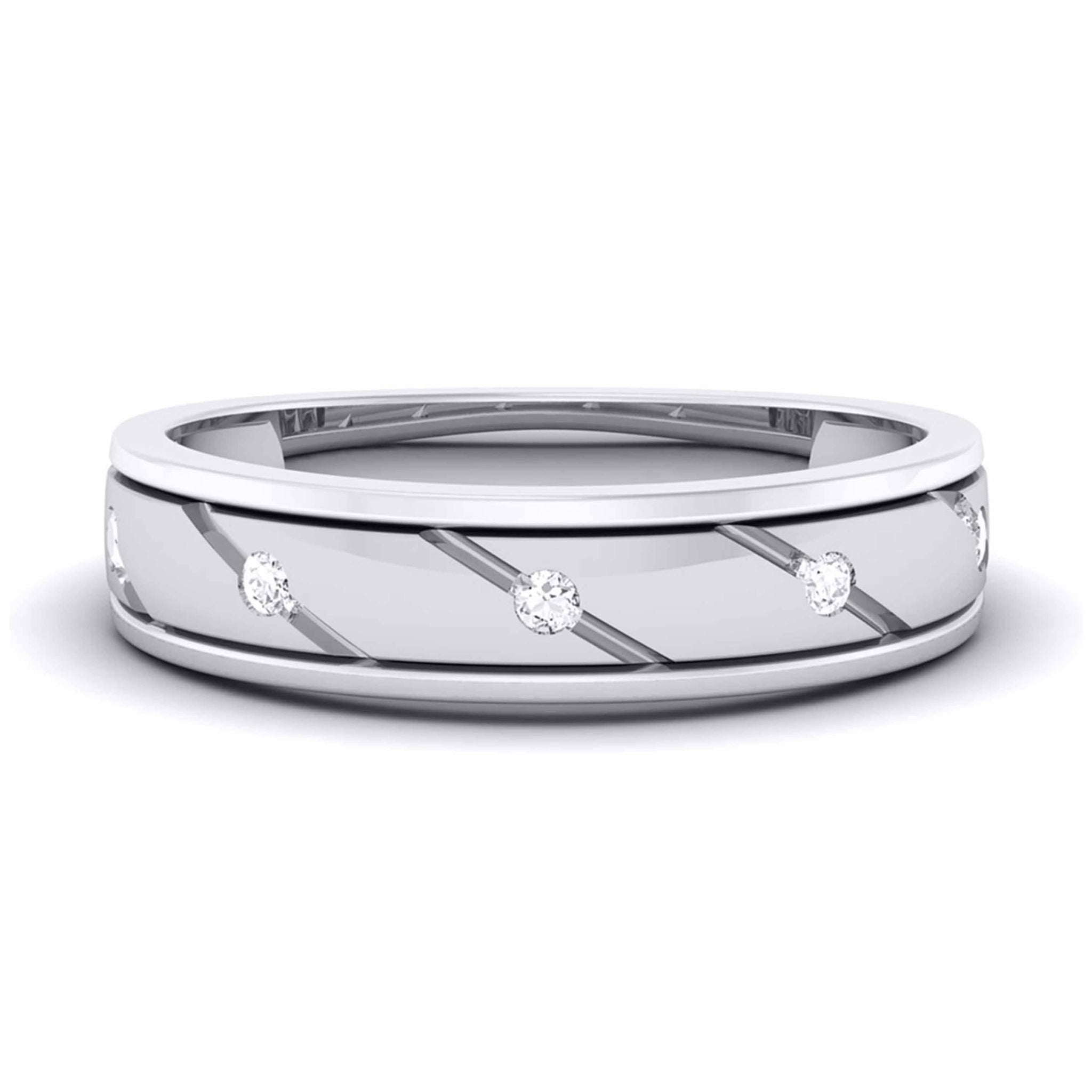 Jewelove™ Rings Elegant Platinum Wedding Band for Men  JL PT 5875