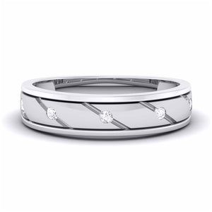 Jewelove™ Rings Elegant Platinum Wedding Band for Men  JL PT 5875