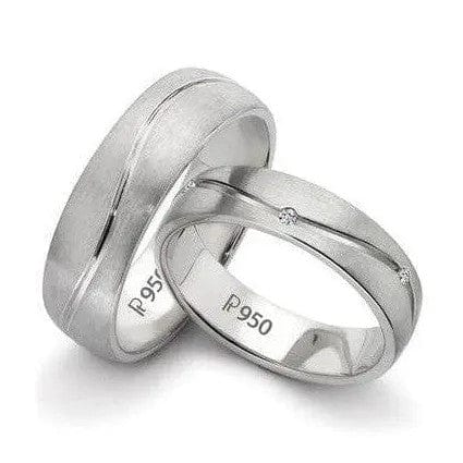 Jewelove™ Rings Elegant Platinum Wedding Bands SJ PTO 130