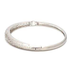 Jewelove™ Bangles & Bracelets Ethnic Platinum Bracelet with Laser Cutting & Diamonds SJ PTB 104