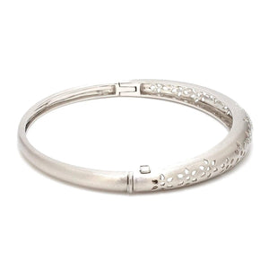 Jewelove™ Bangles & Bracelets Ethnic Platinum Bracelet with Laser Cutting & Diamonds SJ PTB 104