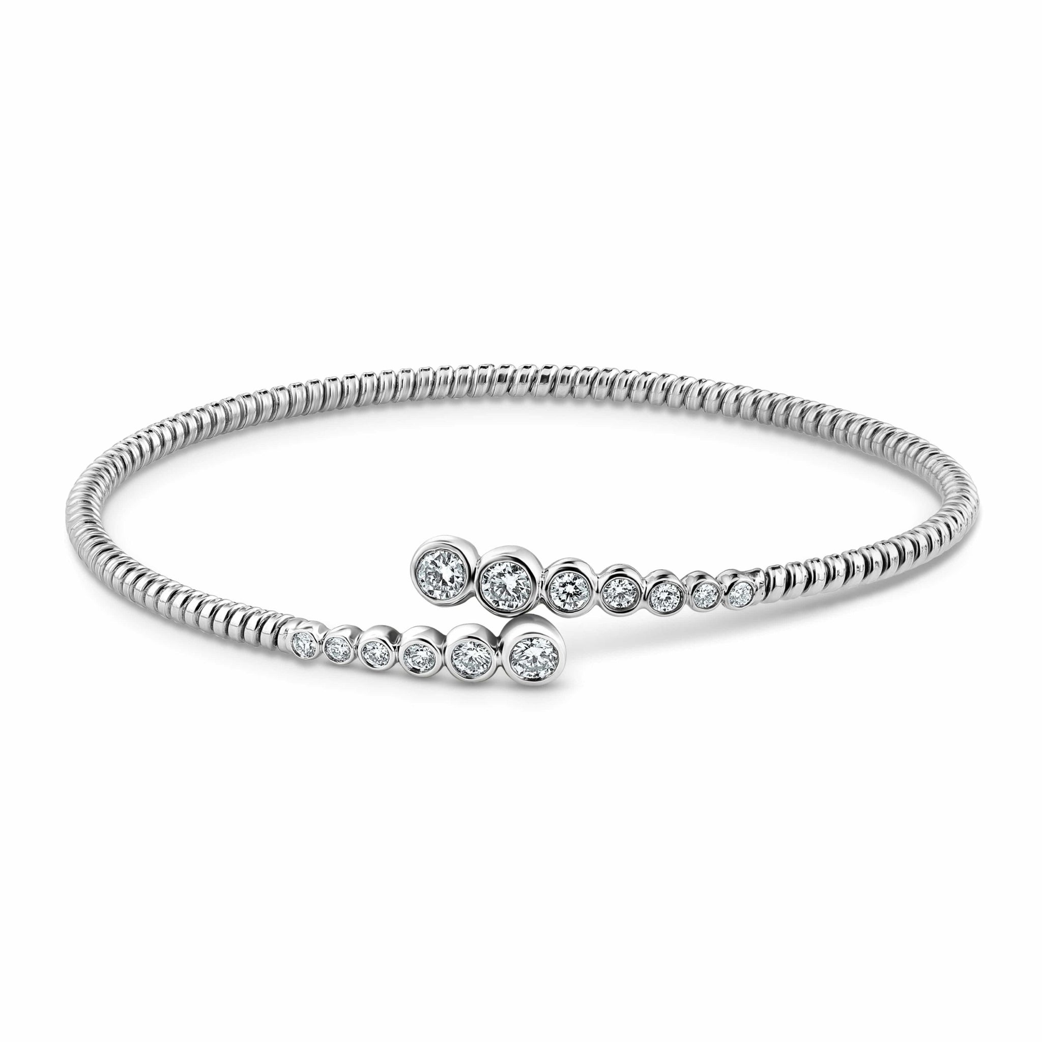 Jewelove™ Bangles & Bracelets Evara Designer Platinum Diamond Bracelet for Women JL PTB 1266