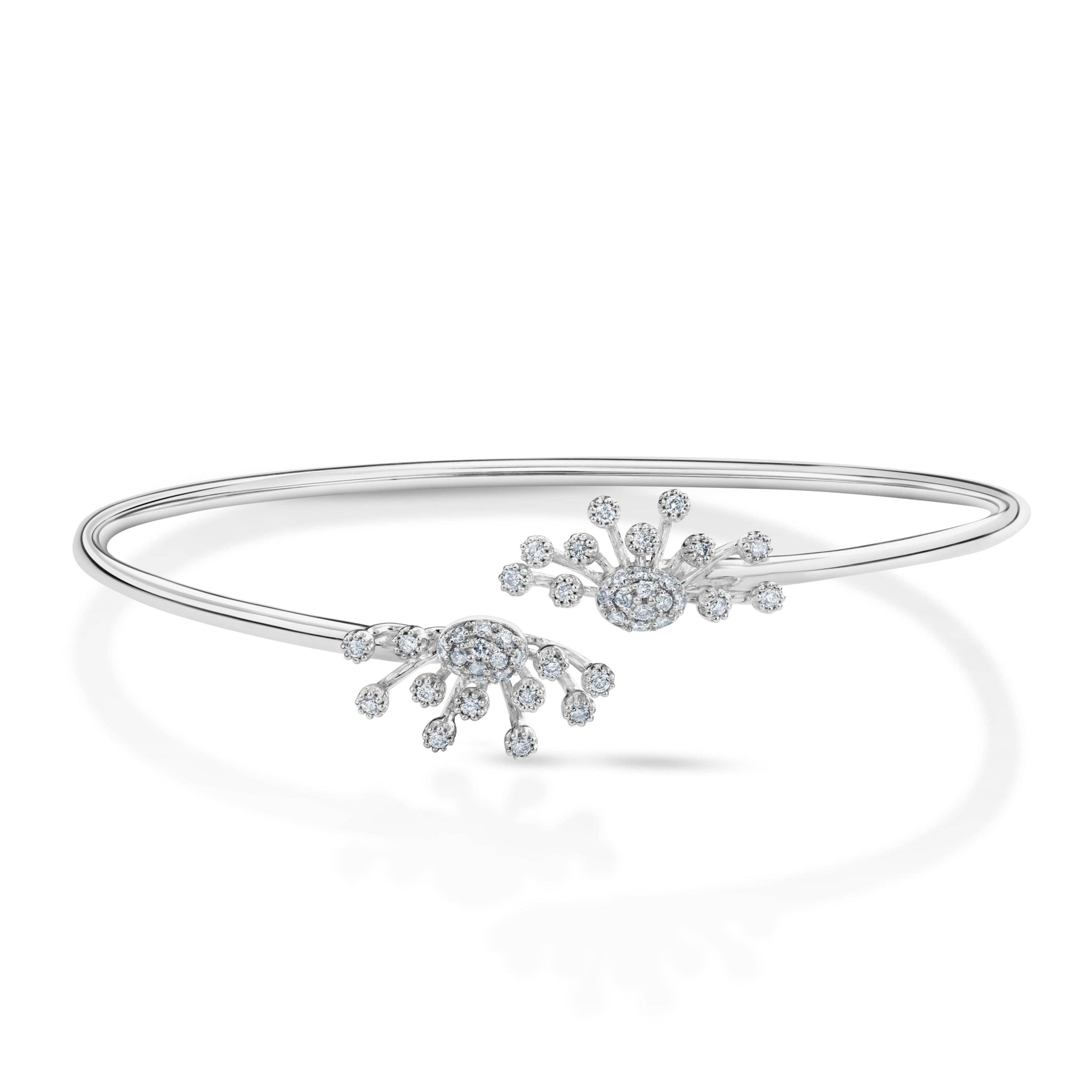 Jewelove™ Bangles & Bracelets Single / SI IJ Evara Platinum Diamond Bangle JL PTB 780