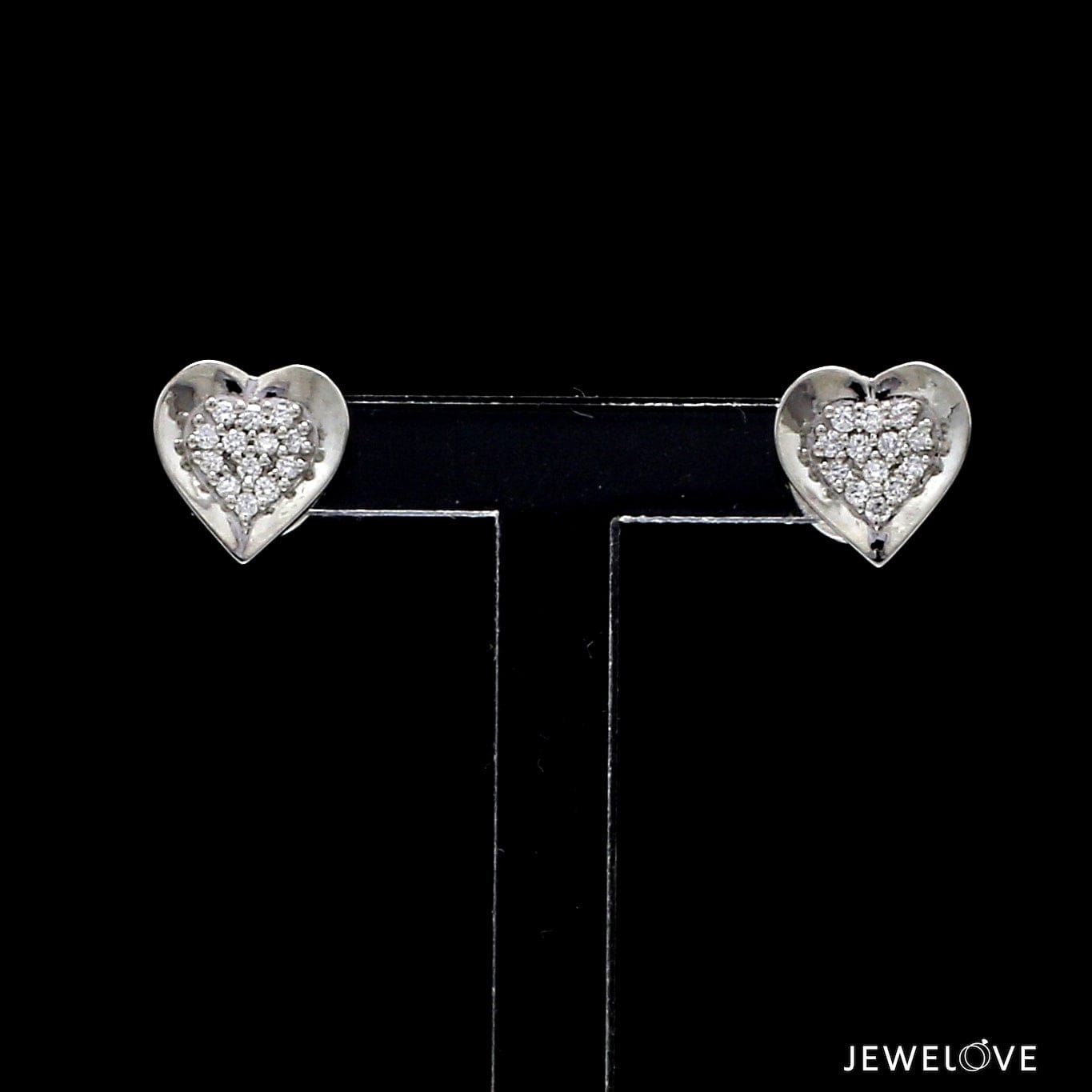 Jewelove™ Earrings Evara Platinum Diamond Heart Earrings JL PT E 326