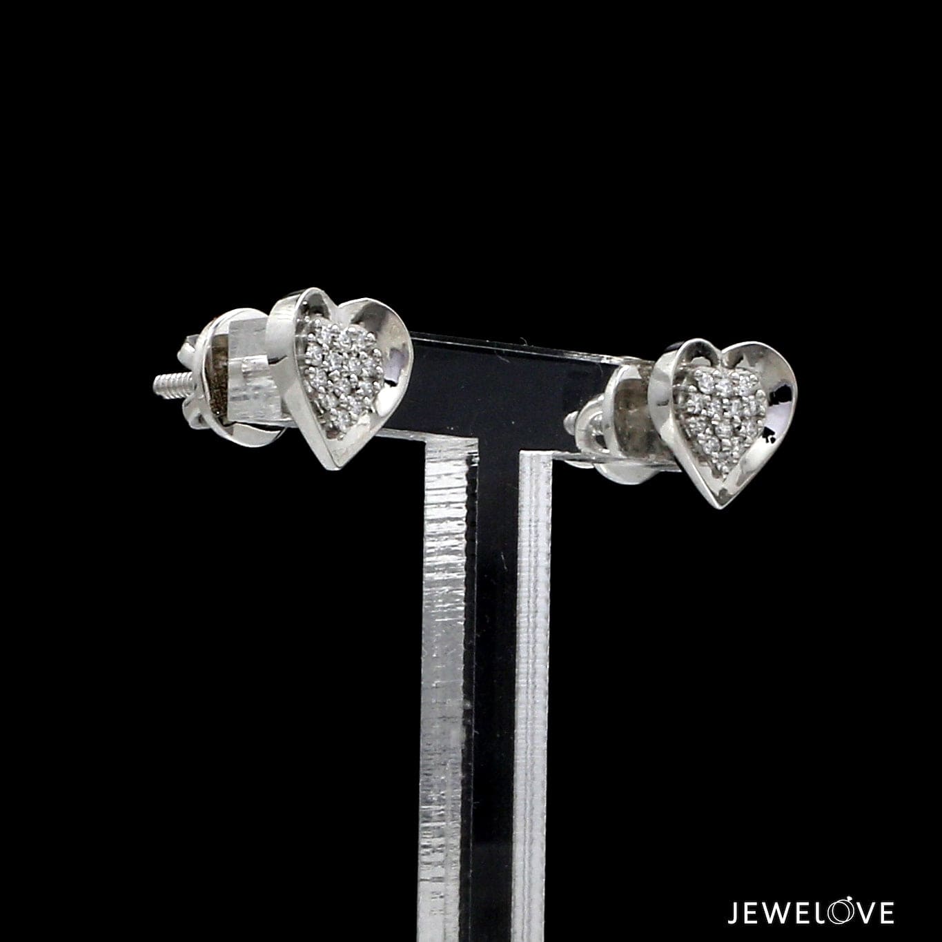 Jewelove™ Earrings Evara Platinum Diamond Heart Earrings JL PT E 326