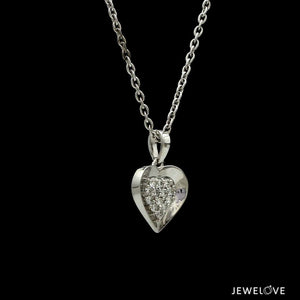 Jewelove™ Pendants & Earrings Evara Platinum Diamond Heart Pendant Set JL PT P E 326