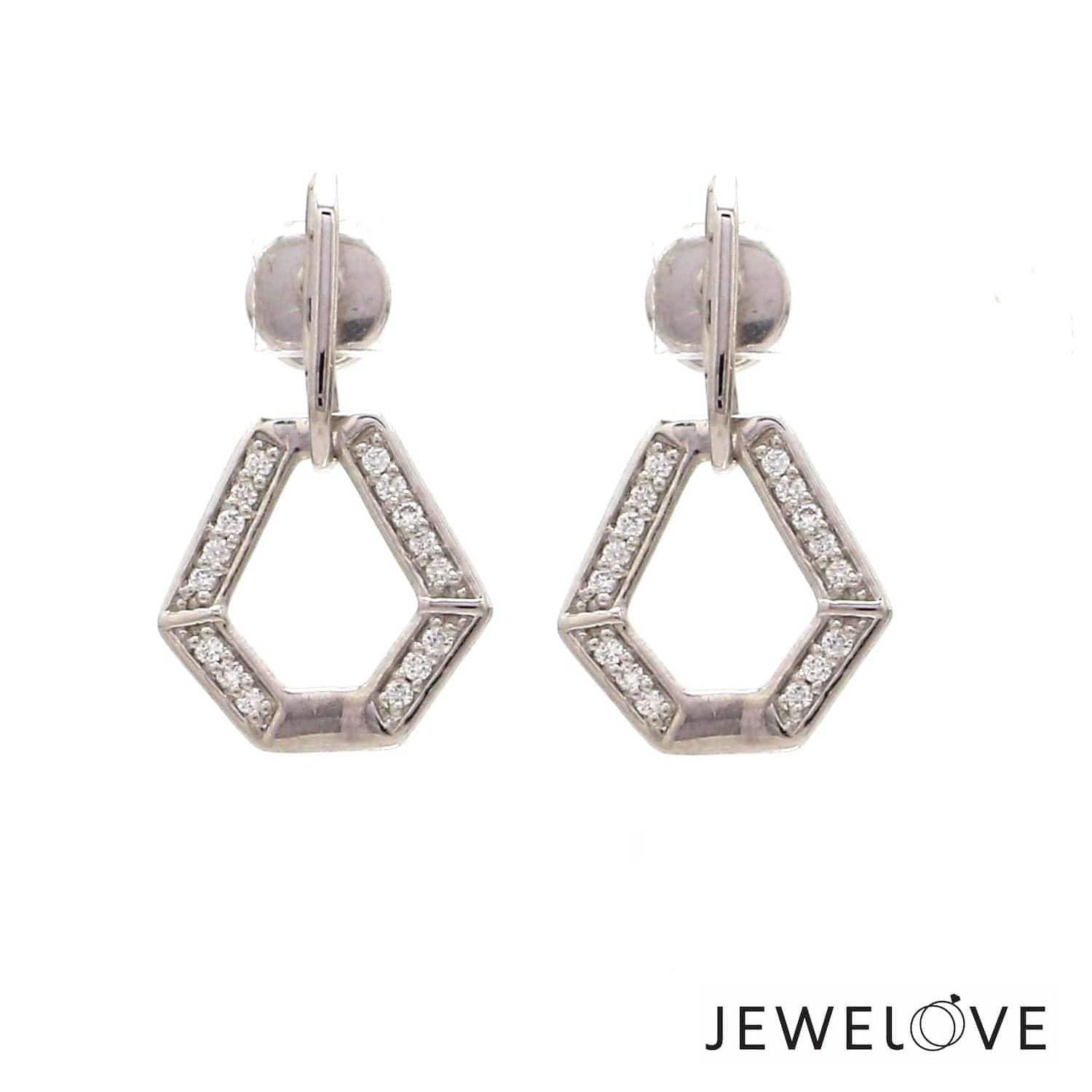 Jewelove™ Earrings Evara Platinum Diamonds Earrings for Women JL PT E 309-PT