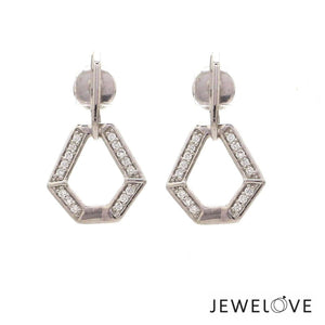 Jewelove™ Earrings Evara Platinum Diamonds Earrings for Women JL PT E 309-PT