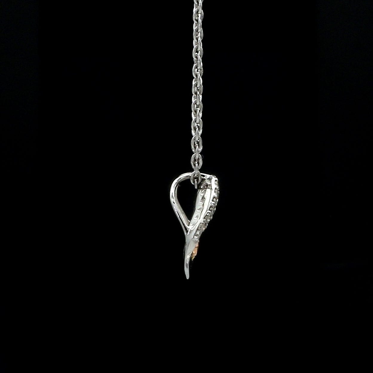 Jewelove™ Pendants Evara Platinum Diamonds Pendant with Rose Gold Heart JL PT P 323