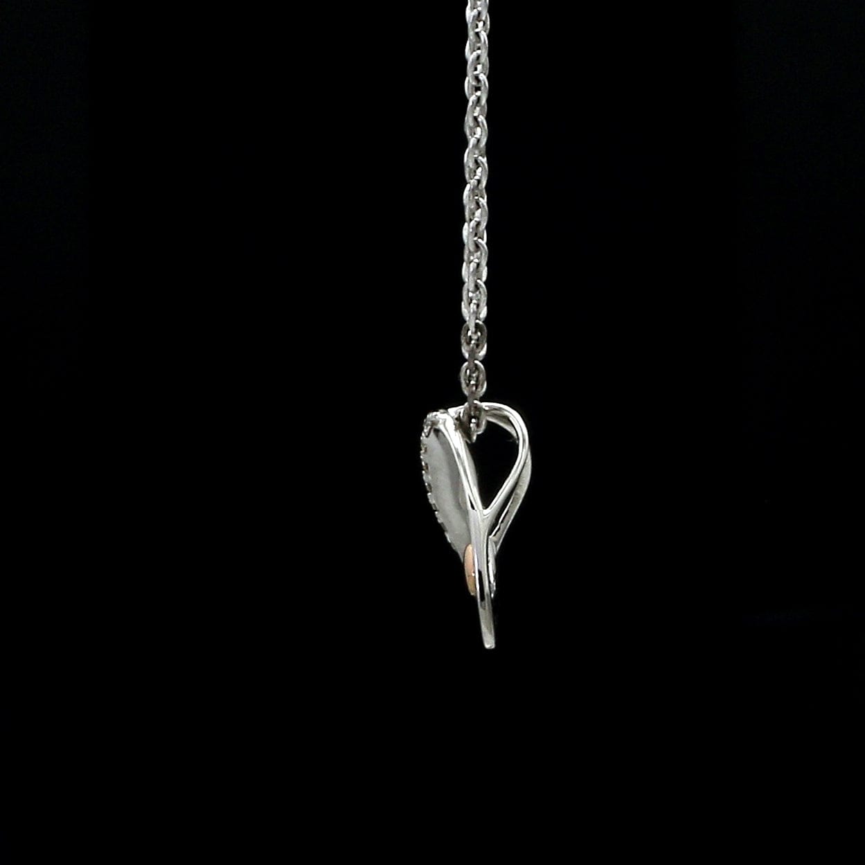 Jewelove™ Pendants Evara Platinum Diamonds Pendant with Rose Gold Heart JL PT P 323