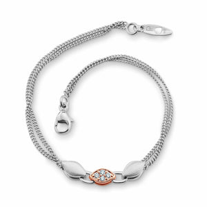 Jewelove™ Bangles & Bracelets Evara Platinum Rose Gold Diamond Bracelet for Women JL PTB 1267