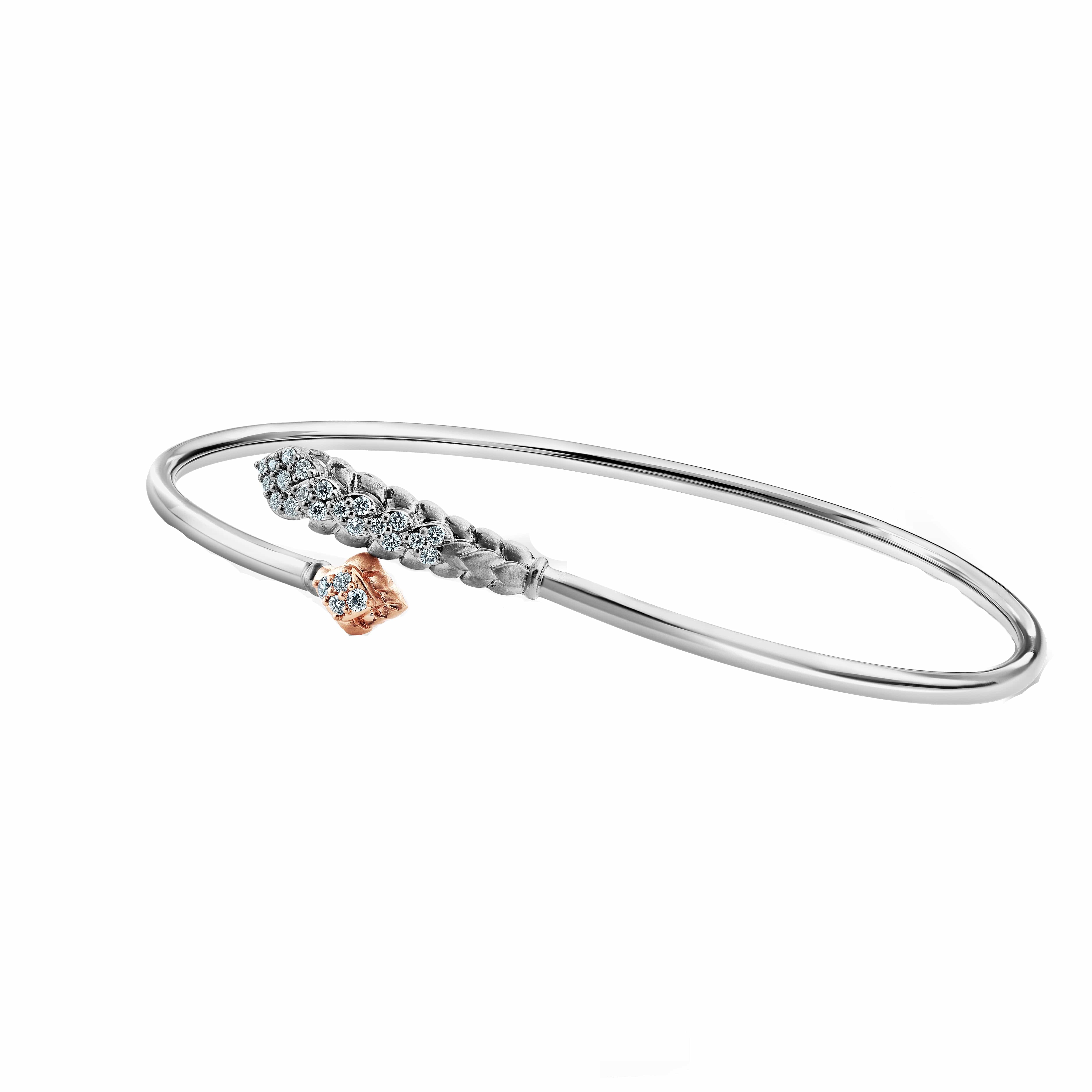 14KT White Gold Diamond Eloise Baguette Bangle | Diamond bangles bracelet,  Diamond bracelet design, Dope jewelry accessories