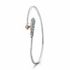 Jewelove™ Bangles & Bracelets Evara Platinum Rose Gold Diamond Bracelet for Women JL PTB 1268