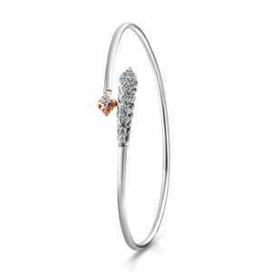 Jewelove™ Bangles & Bracelets Evara Platinum Rose Gold Diamond Bracelet for Women JL PTB 1268