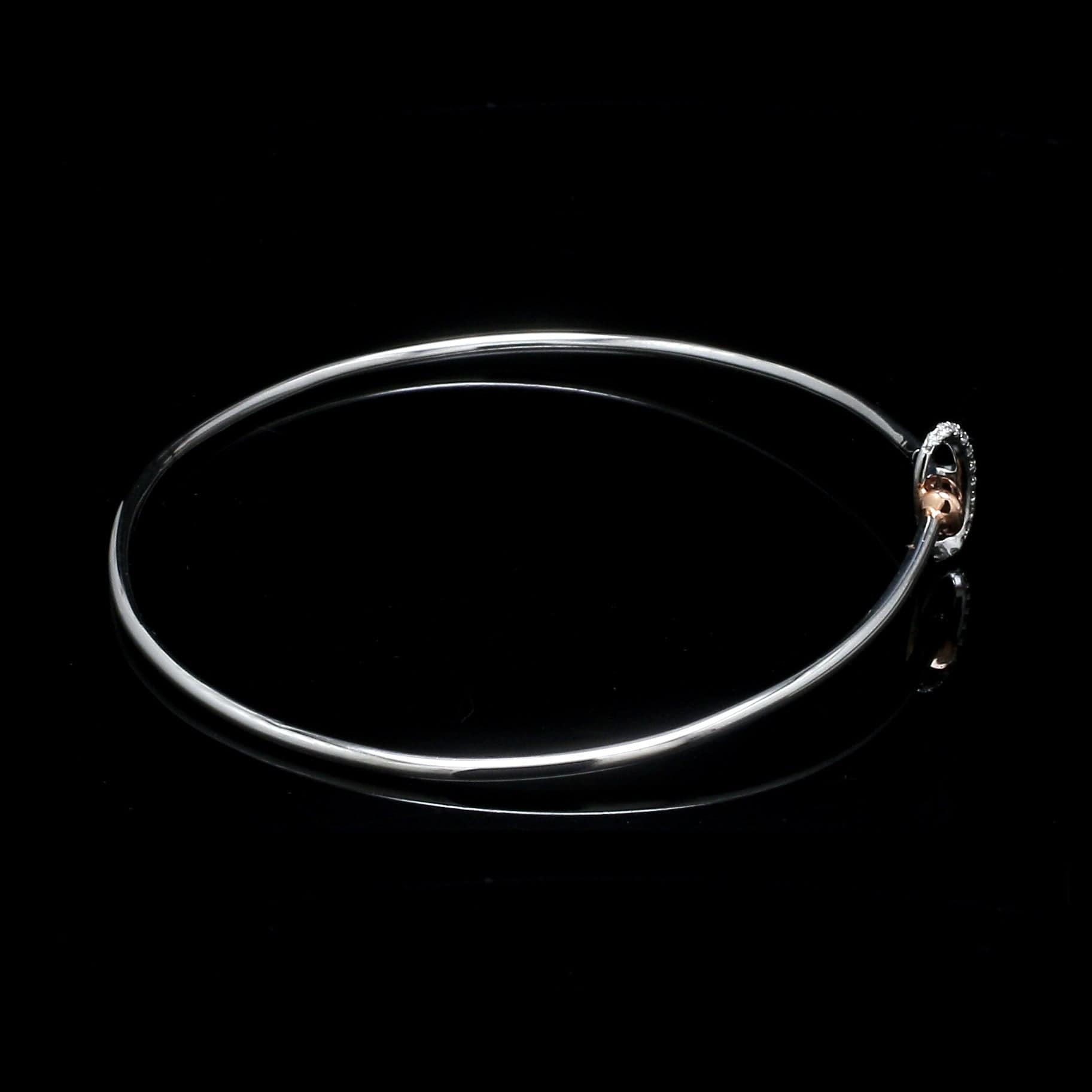 Jewelove™ Bangles & Bracelets Evara Platinum Rose Gold Diamond Bracelet for Women JL PTB 1284