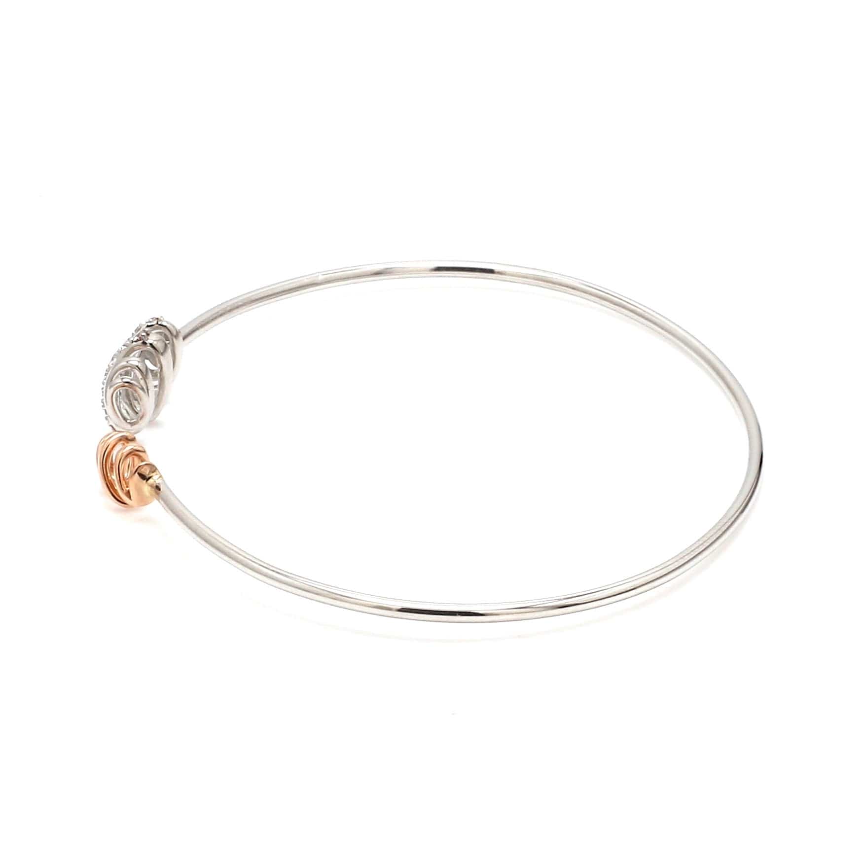 Jewelove™ Bangles & Bracelets Evara Platinum Rose Gold Diamond Bracelet for Women JL PTB 1286