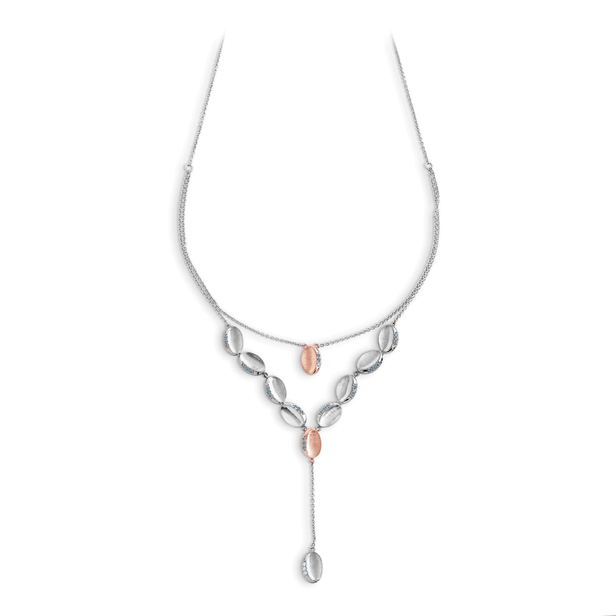 Jewelove™ Chains Evara Platinum Rose Gold Diamond Necklace Chain JL PT CH 207