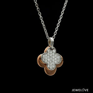 Jewelove™ Pendants Evara Platinum Rose Gold Diamond Pendant for Women JL PT P 329