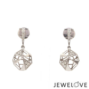 Jewelove™ Earrings Evara Platinum Rose Gold Diamonds Earrings for Women JL PT E 267