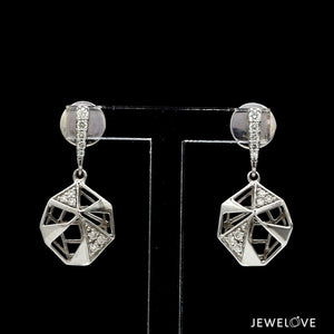 Jewelove™ Earrings Evara Platinum Rose Gold Diamonds Earrings for Women JL PT E 267