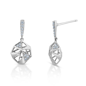 Jewelove™ Earrings SI IJ Evara Platinum Rose Gold Diamonds Earrings for Women JL PT E 267