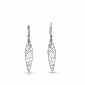 Jewelove™ Earrings Evara Platinum Rose Gold Diamonds Earrings for Women JL PT E 307