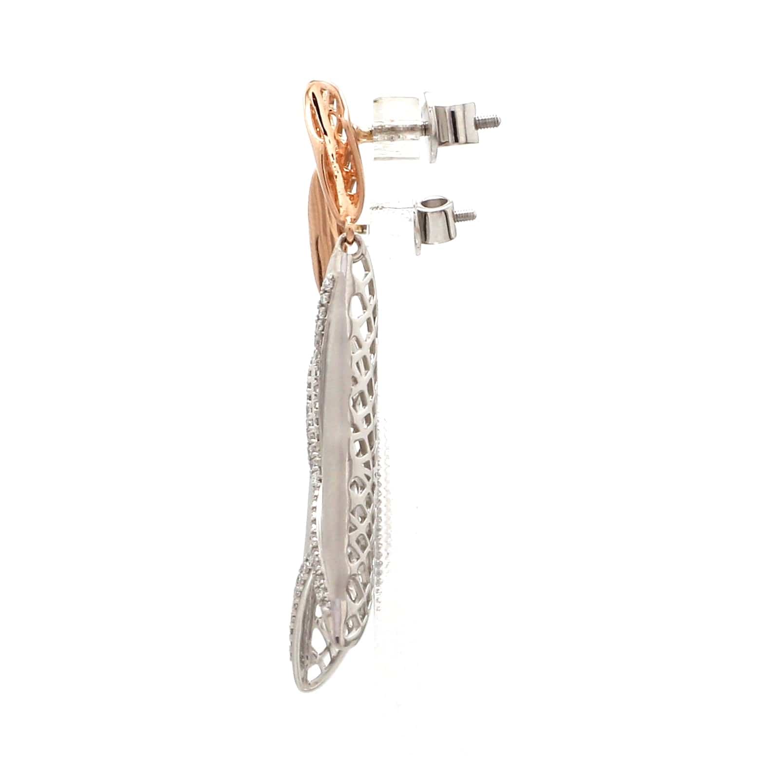 Jewelove™ Earrings Evara Platinum Rose Gold Diamonds Earrings for Women JL PT E 311