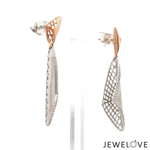 Jewelove™ Earrings Evara Platinum Rose Gold Diamonds Earrings for Women JL PT E 311