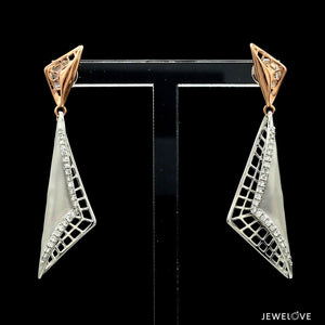 Jewelove™ Earrings Evara Platinum Rose Gold Diamonds Earrings for Women JL PT E 311