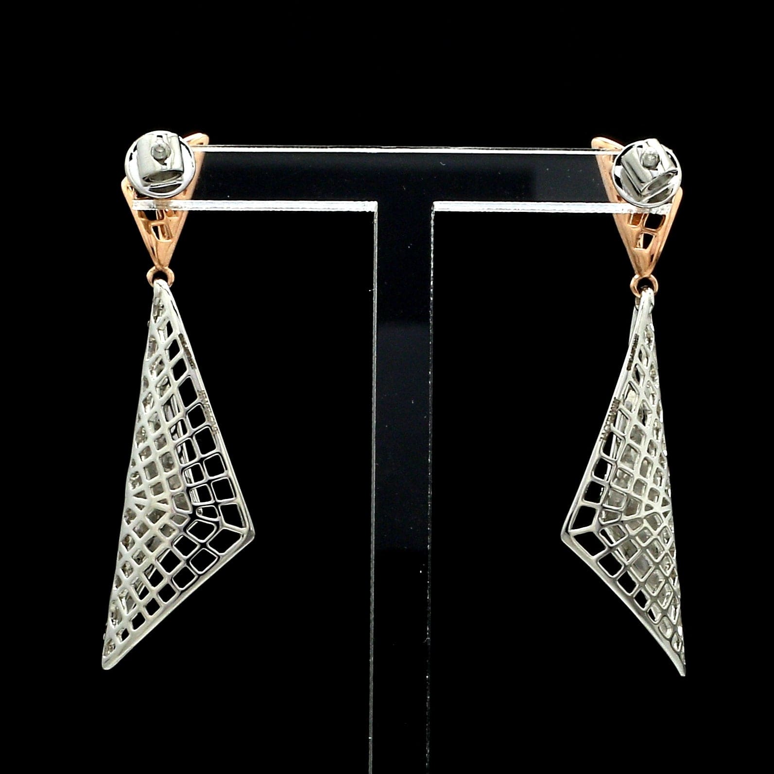 Jewelove™ Earrings Evara Platinum Rose Gold Diamonds Earrings for Women JL PT E 311