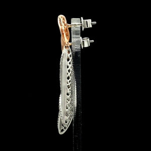 Jewelove™ Earrings Evara Platinum Rose Gold Diamonds Earrings for Women JL PT E 311