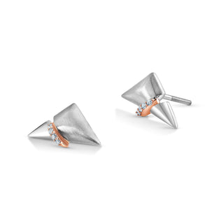 Jewelove™ Earrings Evara Platinum Rose Gold Diamonds Earrings for Women JL PT E 312