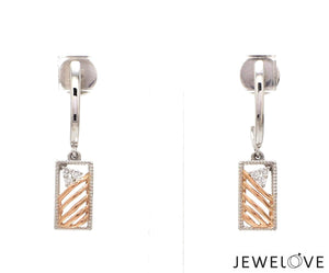 Jewelove™ Earrings Evara Platinum Rose Gold Diamonds Earrings for Women JL PT E 314