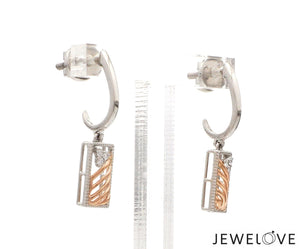 Jewelove™ Earrings Evara Platinum Rose Gold Diamonds Earrings for Women JL PT E 314