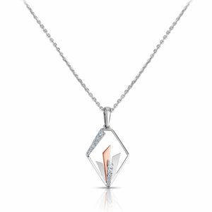 Jewelove™ Pendants Evara Platinum & Rose Gold Diamonds Pendant JL PT P 255