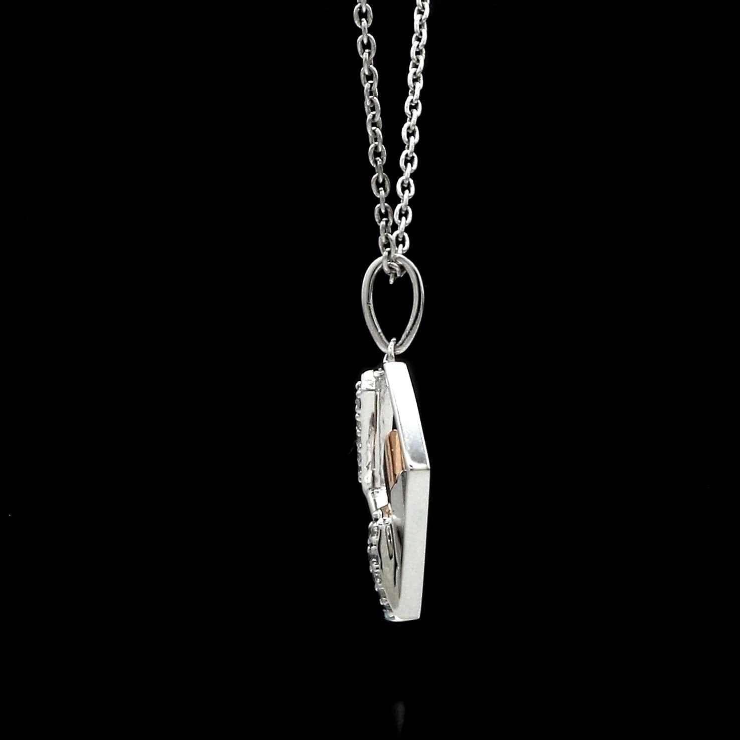 Jewelove™ Pendants Evara Platinum & Rose Gold Diamonds Pendant JL PT P 255