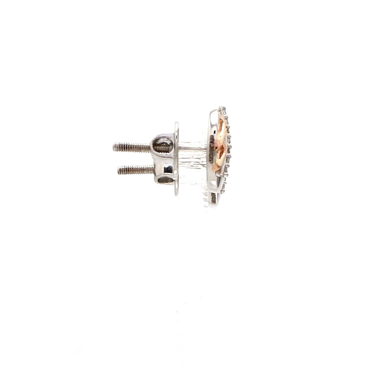 Jewelove™ Earrings Evara Sunrise Studs Platinum Rose Gold Diamonds Earrings for Women JL PT E 261