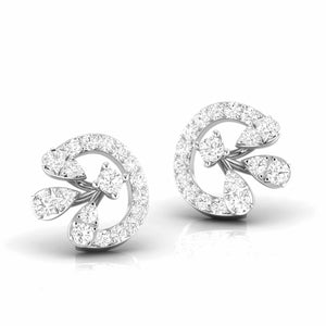 Jewelove™ Earrings Fashionable Platinum Diamond Earrings for Women JL PT E OLS 38