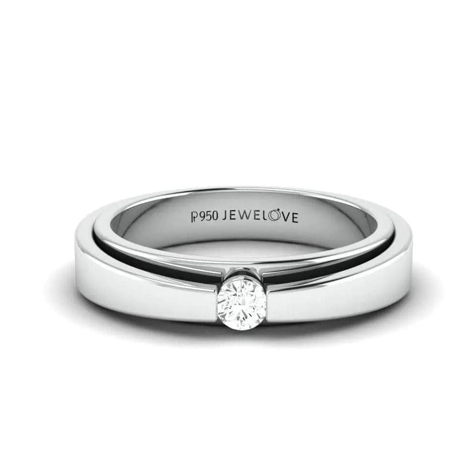 Jewelove™ Rings Floating Diamond Platinum Ring for Women JL PT 409