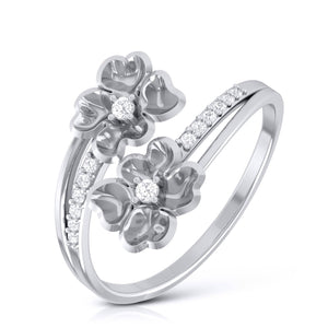 Jewelove™ Rings Flowery Platinum Ring for Women JL PT LR 41