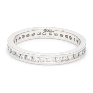 Jewelove™ Rings Full Eternity Platinum Wedding Band with Diamonds JL PT 24